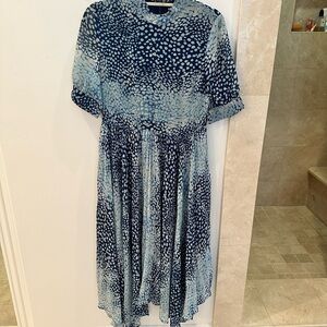Elegant Blue Patterned Dress from Whistles